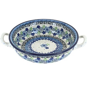 Blue Rose Polish Pottery C40 Ceramika Artystyczna Mini Casserole Dish with Handles - 1 of 1