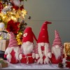 NAYSAYE Set of 4 Party Decoration Fabric Gnome Family Figurine Holiday Tabletop Accent for Christmas, White and Red, 21.3"*5.5"*25.5" - 2 of 4