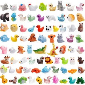 42-Piece Mini Resin Animal Figurines Set, 42 Unique Styles for Fairy Garden and Dollhouse Scene Decor - 1 of 4