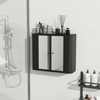 ALEXOUN Wall-Mounted Bathroom Cabinet with Mirror, 2 Mirrored Doors & Open Shelf, Open Compartment for Vanity, Toilet & Over-the-Sink - 4 of 4