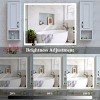 Vanity Mirror With Led Lights Three Colors Adjustable Anti-Fog Touch Switch Smart Large Bathroom Mirrors Wall Mounted Makeup Mirror-The Pop Home - image 3 of 4