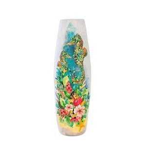 Stony Creek 12.0 Inch Saltwater Shores Tall Pre-Lit Vase Seahorse Flip Flops Shells Novelty Sculpture Lights - 1 of 3