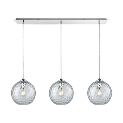 Elk Home Watersphere 3 - Light Chandelier in  Polished Chrome