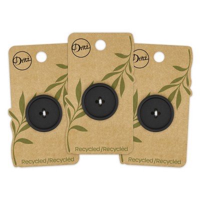 Dritz 28mm Recycled Paper Round Buttons Black : Target