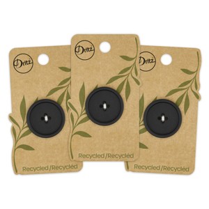 Dritz 28mm Recycled Paper Round Buttons Black - 1 of 4