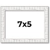 PosterPalooza | Photo Size Textured White Picture Frame - UV Acrylic, Foam Board Backing, Hanging Hardware - 2 of 4