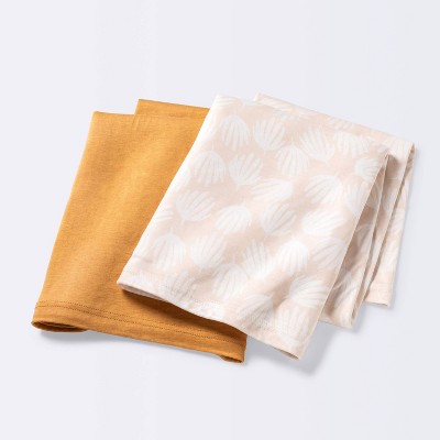 Jersey Swaddle Blanket - Cloud Island™ Tan/Bronze Fronds 2pk