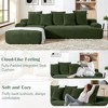QingMoon 110" L-Shape Sectional Sofa, 4 Seat Boneless Couch, Velvet Upholstered Compressed Sofa with 5 Pillows for Living Room, Bedroom - 3 of 4