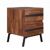 Gulches Contemporary 2 Drawer Nightstand Safety Stop Feature, Manual Close, Versatile Design - 3 of 4