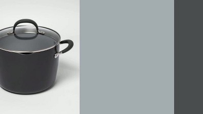 BEZIA Stock Pot with Lid, 10 Qt Large Non Stick Cooking Pot, Induction Soup  Pot for Cooking, All Stove Compatible, Grey