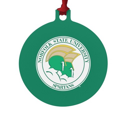 Norfolk State University Primary Logo Aluminum Holiday Christmas Tree Ornament