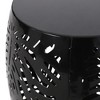 Maggift Patio End Tables, Stylish End Tables for Indoor and Outdoor Use, Ideal for Gardens, Backyard, With Special Design, Black, 16.5"*16.5"*20.5" - 4 of 4