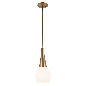 Deela 17 Inch 1 Light Pendant with Satin Etched Cased Opal Glass in Black - 1 of 1