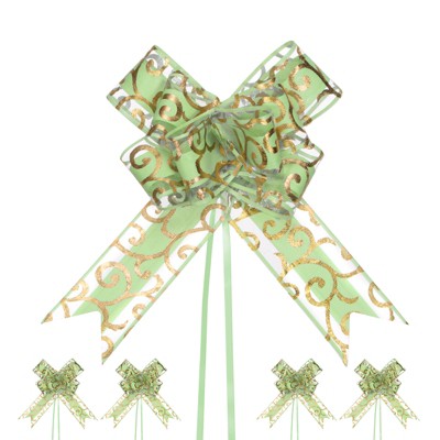 Unique Bargains Plastic Durable Glossy Multipurpose Ribbon Large Pull Bows 10 Pcs