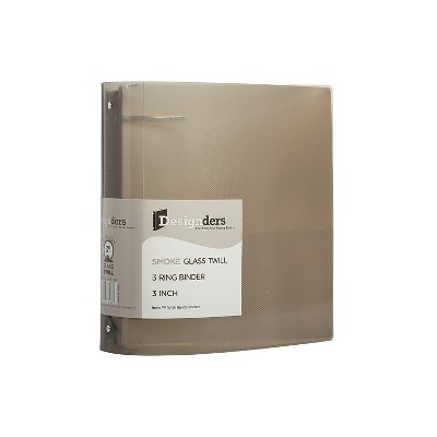 JAM Paper Standard 3" 3-Ring Binder Smoke Glass Twill 821T3SM