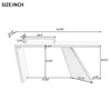 NicBex Home Office Desks Morden Executive Desk Asymmetry Wooden Frame Writing Desk with Monitor Stand for Study and Office, Brown - 2 of 4