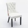 NicBex Modern Dining Chairs Set of 2,PU and Velvet Upholstered Kitchen Chair with Wood Legs for Dining Room,Living Room - 4 of 4