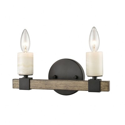 Elk Home Stone Manor 2 - Light Vanity in  Matte Black