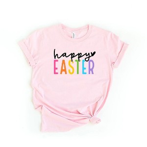 Simply Sage Market Women's Happy Easter Colorful Short Sleeve Graphic Tee - 1 of 2