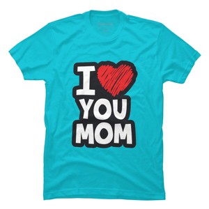 Men's Design By Humans I Love You Mom Heart By solon2020 T-Shirt - 1 of 2