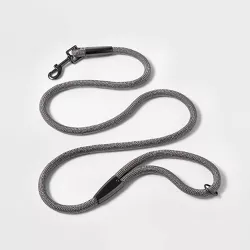 Reflective Rope Dog Leash - Gray - Boots & Barkley™