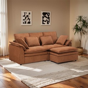 Gymojoy Oversized Sofa Cloud Couch with 24" Extra Deep Seats & 4 Throw Pillows for Living Room - 1 of 4