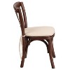Flash Furniture HERCULES Series Stackable Kids Mahogany Wood Cross Back Chair with Cushion - 4 of 4