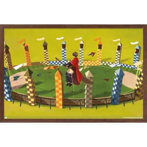 Trends International The Wizarding World: Harry Potter - Harry Quidditch Framed Wall Poster Prints - 1 of 4
