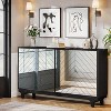 Tribesigns 59" Sideboard Buffet Cabinet, Kitchen Storage Cabinet with 4 Acrylic Mirror Doors for Living Room, Dining Room, Entryway - image 2 of 4