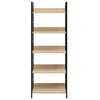 vidaXL Book Shelf Storage Bookcase Rack Organizer Furniture Engineered Wood - Oak and Black 35.6" - 2 of 4