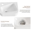SEVOBAL Bathroom Sinks Rectangular Wall Mount Ceramic Basin Modern Floating Design for Home and Office Use, White, 17.4"*13.4"*7.7" - 2 of 4