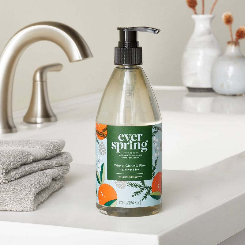 Winter Citrus &#38; Pine Liquid Hand Soap - 12 fl oz - Everspring&#8482;, 2 of 5