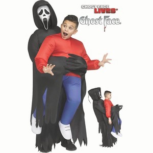 Fun World Adult Ghostface Piggyback Inflatable Costume - Size One Size Fits Most - Black - 1 of 2