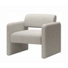 Stylish Upholstered Single Sofa Chair with Armrests, Ideal for Enhancing Dining Rooms, Bedrooms, Living Rooms, and Reception Areas - 2 of 3