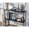Nordlys Industrial Black Metal Console Table Industrial Style Living Room - 2 of 4