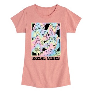 Girls' - Disney - Royal Vibes Fitted Short Sleeve Graphic T-Shirt - 1 of 4