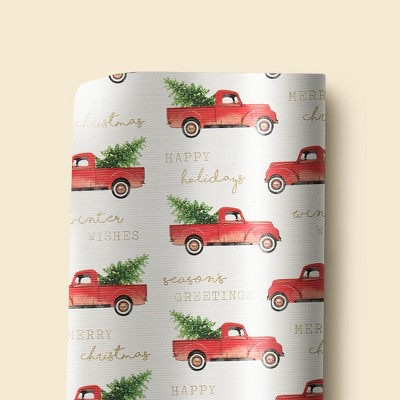 JAM Paper & Envelope 5ct Premium Kraft Christmas Gift Wrap Rolls