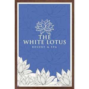 Trends International The White Lotus - White and Blue Logo Framed Wall Poster Prints - 1 of 4