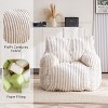 Soft Corduroy Bean Bag Chair with Memory Foam Filling, Tufted Round Lounge Seat for Modern Indoor Spaces, No Assembly Needed-Baofuwish - 3 of 4