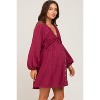 Pinkblush Burgundy Crochet Lace Button Front Maternity Dress - 2 of 4
