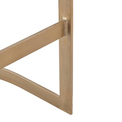 Eugene Swivel Backless Counter Stool in Charcoal and Antique Gold