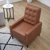 Tufted Upholstered Ergonomic Living Room Recliner - Merrick Lane - 3 of 4