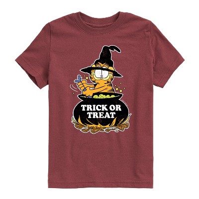 Boys' - Garfield - Trick Or Treat Short Sleeve Graphic T-Shirt