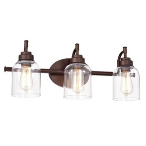 Chloe Lighting Adair Transitional 3 Light Oil Rubbed Bronze Bath Vanity Fixture 24" Wide - 1 of 4
