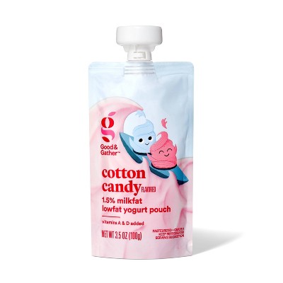 Cotton Candy Lowfat Kids&#39; Yogurt - 4ct/3.5oz Pouches - Good &#38; Gather&#8482;_1