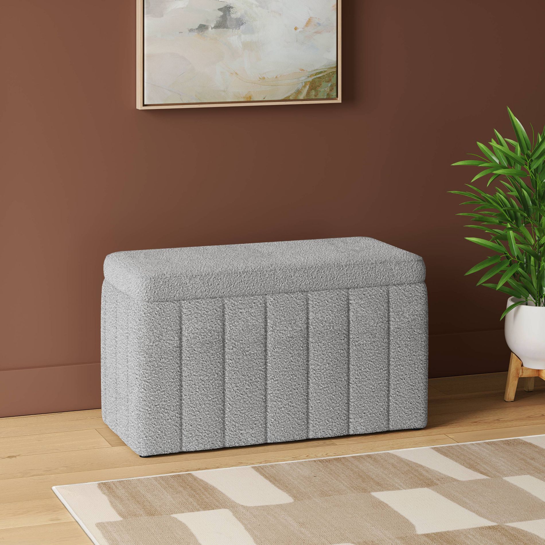 Essex Double Storage Boucle Bench Cream - Threshold™