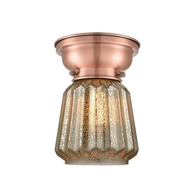 Innovations Lighting 1 - Light Flush Mount in  Antique Copper