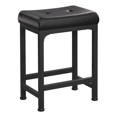 Aheaplus Upholstered Counter Stool With Metal Frame