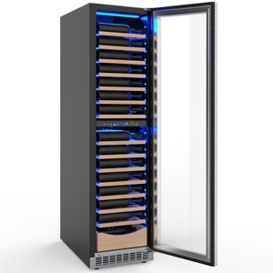 Kismile Beverage Refrigerator 18 inches 111 Bottles Dual Zone Built-in/Freestanding Can Cooler - 1 of 4