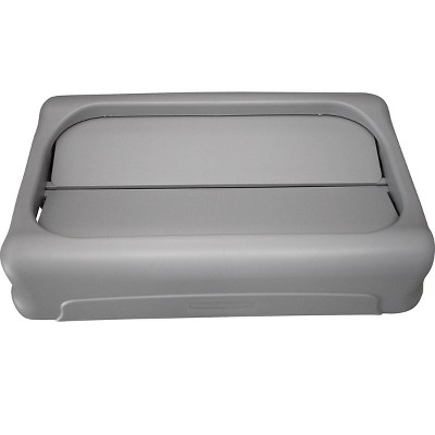 Rubbermaid Slim Jim Indoor Lid Gray Plastic 23 Gal. (FG267360GRAY) 896086